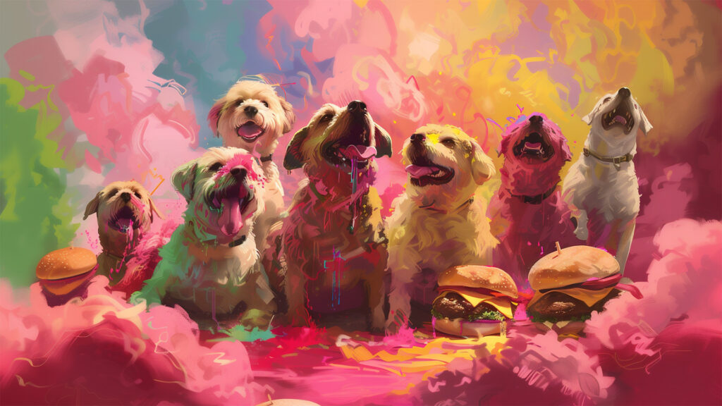 Burger Doogs // Surreal Wallpaper Pack