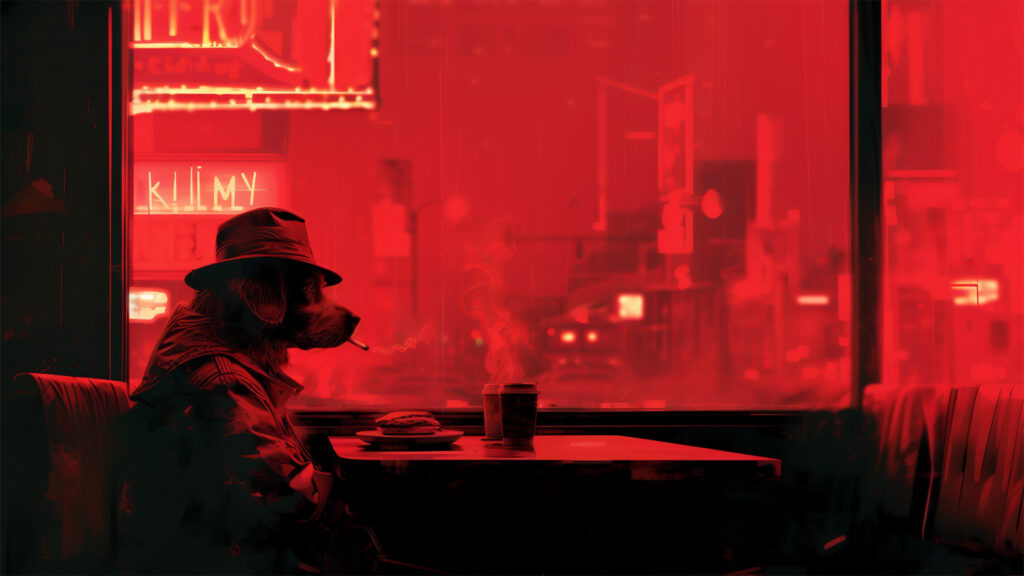 Dog Detective // Moody Noir Crime Wallpaper Bundle
